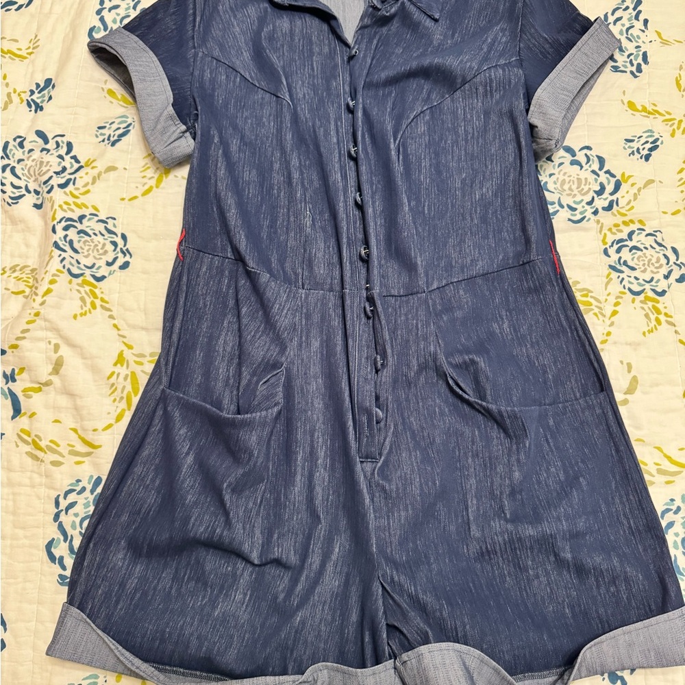 Unique Vintage Blue Denim Jeans Classic Style